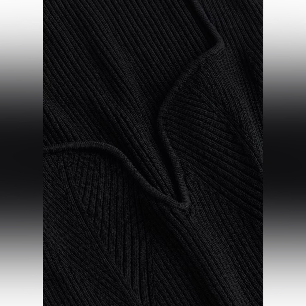 H&M Black Rib-Knit Bodycon Dress - Picture 2 of 6